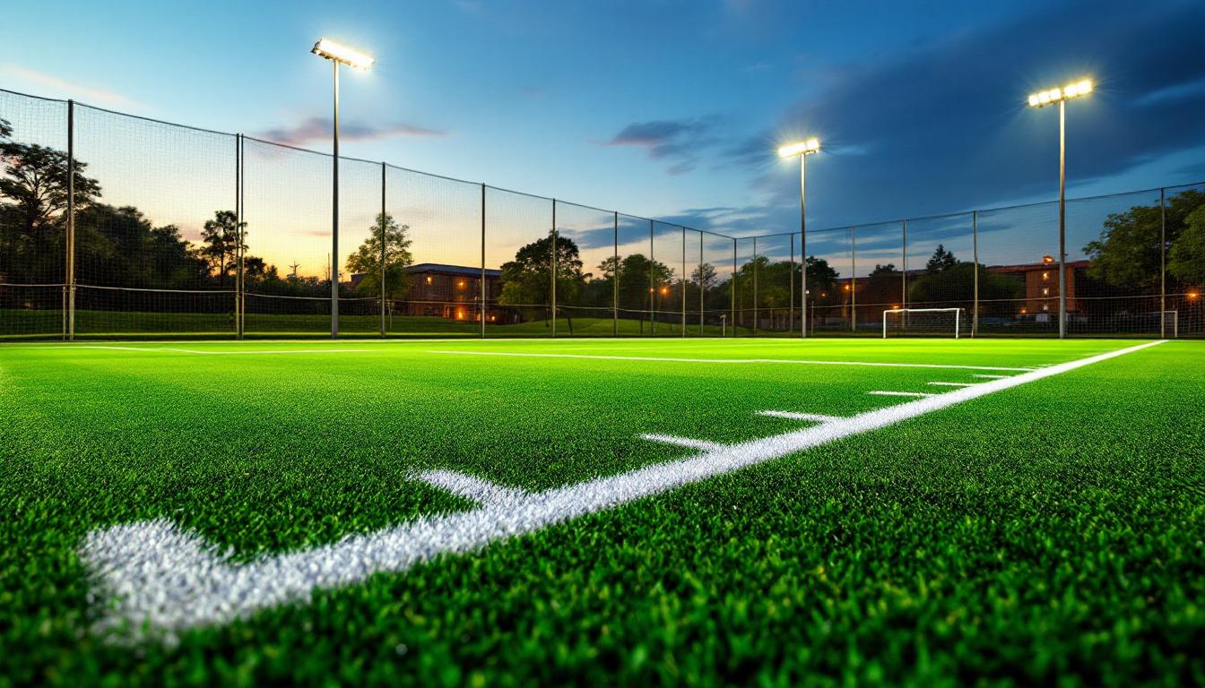 Cancha de fulbito con grass DURAGRASS PRO 50 instalado en Lima