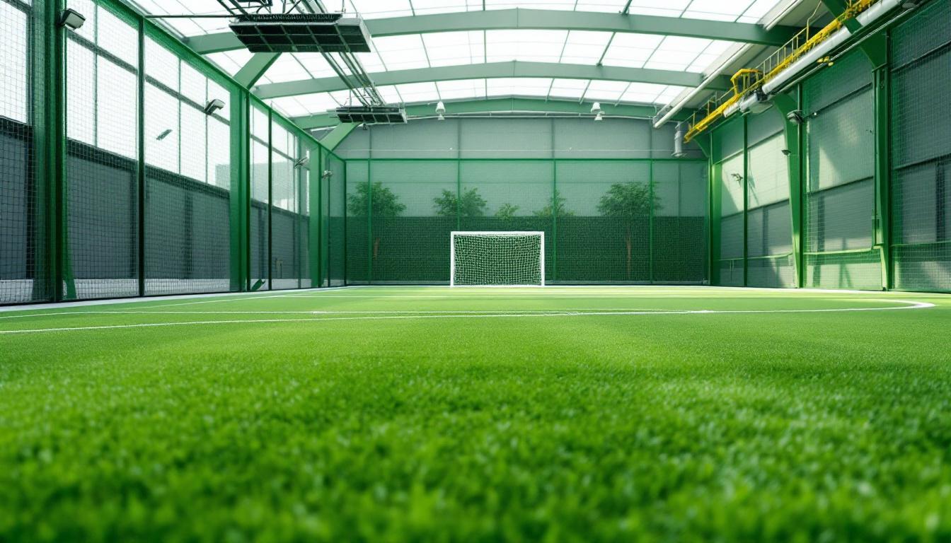 Cancha de futsal multifuncional con grass DURAGRASS instalado en Arequipa