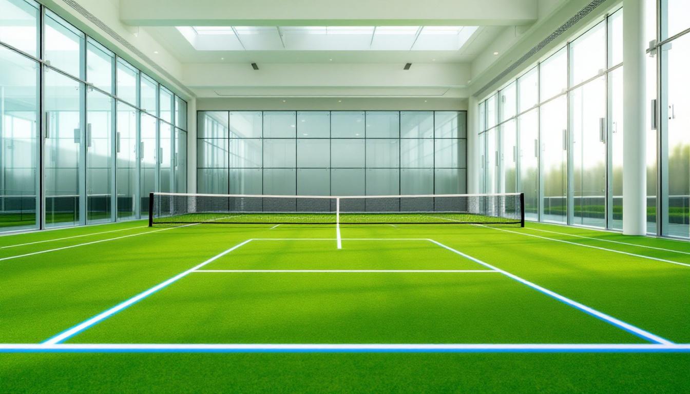 Cancha indoor de padel con grass sintético DURAGRASS PADEL 12 en Lima